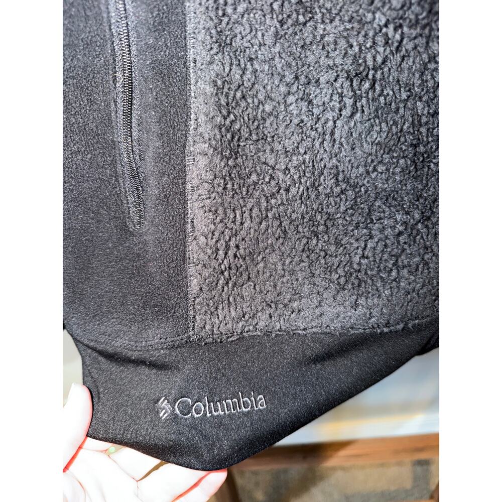 Columbia Women’s Black Sherpa Fleece Full Zip Jacket Interchange Large - Picture 2 of 6